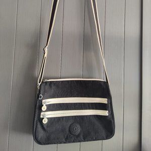 Kipling Back/White Purse